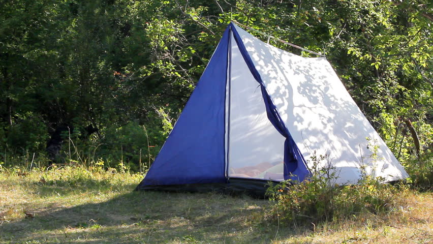 camping - tent in forest