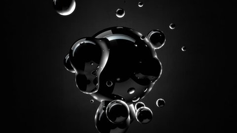 Abstract Black Metaball Sphere Object Looping Stock Footage Video (100% ...