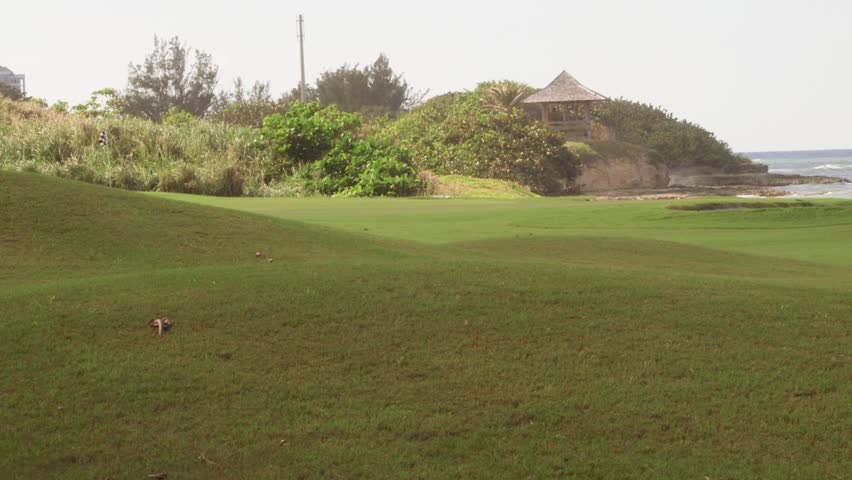 Caribbean Resort golf course along the shores of tropical island paradise Montego Bay, Jamaica