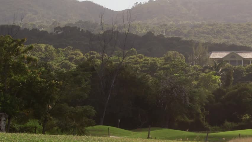Caribbean Resort golf course along the shores of tropical island paradise Montego Bay, Jamaica