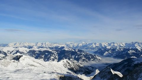 December 2014 - Kaprun Glescer - a beautiful view from a mountain range in Austria December 2014