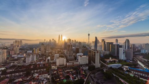 Sunrise City View Of Kuala Stock Footage Video 100 Royalty Free 12426164 Shutterstock