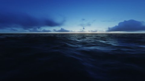 Front view of ocean at night. More versions available in my portfolio.