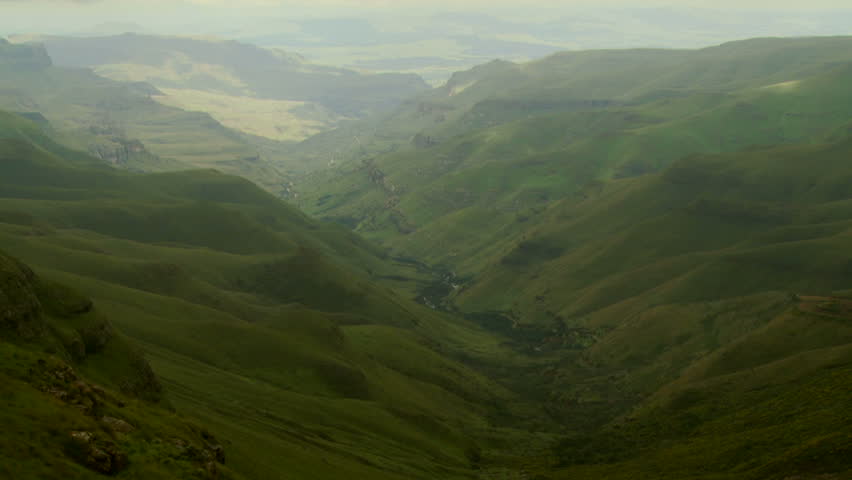 View of Sani Pass South Africa which boarders Lesotho.