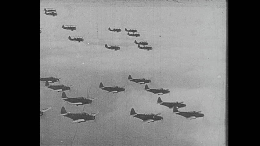 EUROPE - CIRCA 1942-1944: World War II, US Fighter Planes in Flight