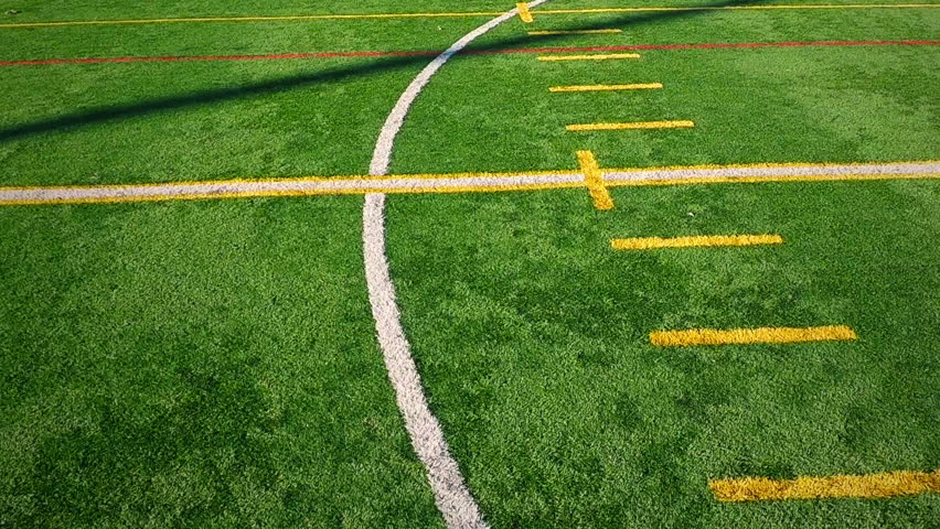 Aerial Footage of Outdoor Synthetic Football Field