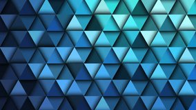 Blue geometric abstract background animation. 4K resolution.