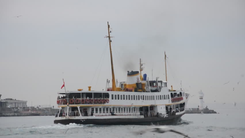  Ferry traffic in Kadikoy. istanbul,turkey