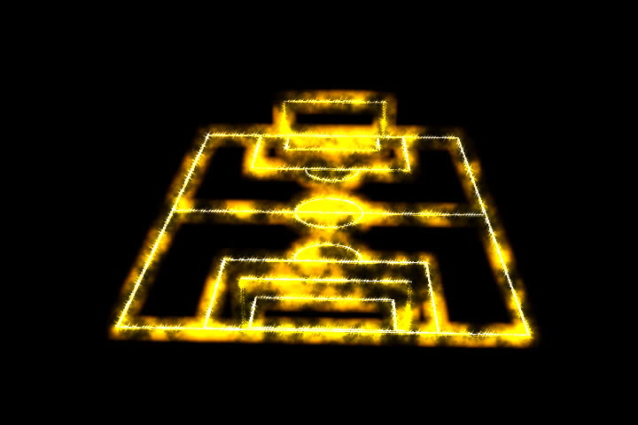 Animated soccer field shape glowing