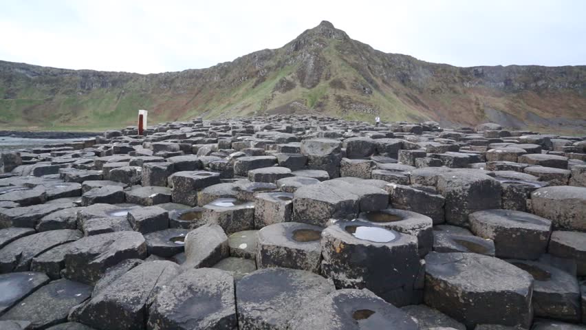 The Giants Causeway in Antrim, Stock Footage Video (100