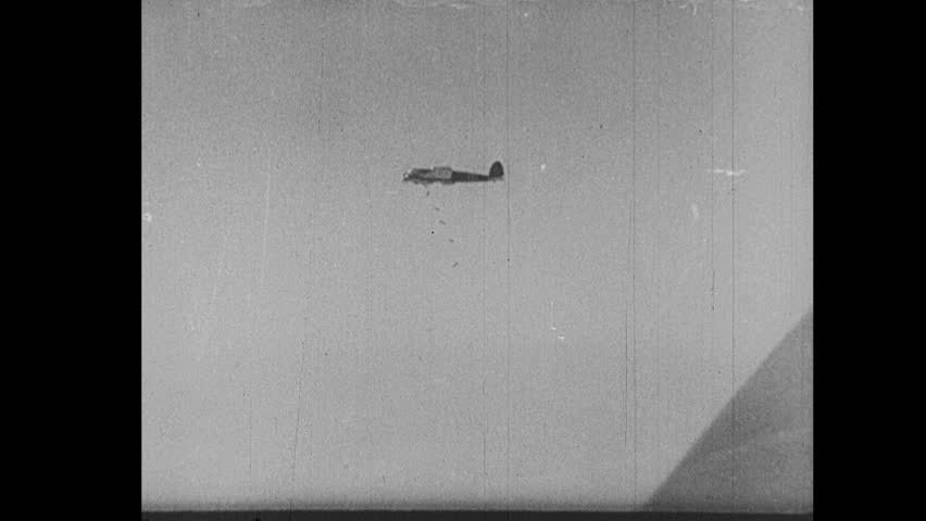 EUROPE - CIRCA 1942-1944: World War II, German Planes Drop Bombs