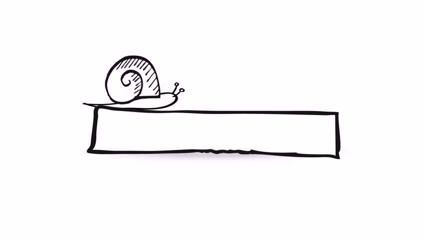 Uploading, downloading bar. Loading status bar. Web icon. Funny graphic animation with a doodle snail Royalty-Free Stock Footage #8646382