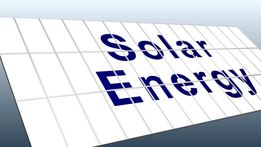 Solar Panel plant with title for presentation, Plan Type Style:This is a short animation for opening presentation or video, the word panel will flip to actual solar panel. Royalty-Free Stock Footage #8649970