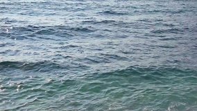 Sea wave incident on the coastal shingle. Montenegro, Europe. Beauty world. HD video (High Definition)