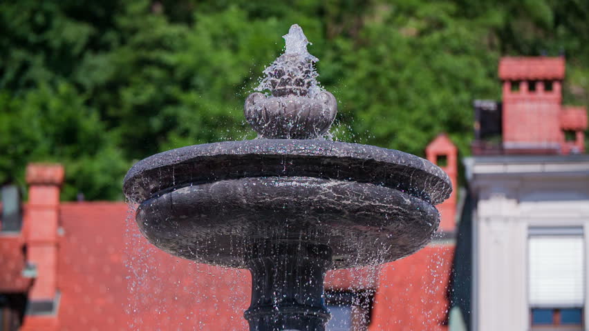 Top of Water Fountain in Stock Footage Video (100% Royalty-free