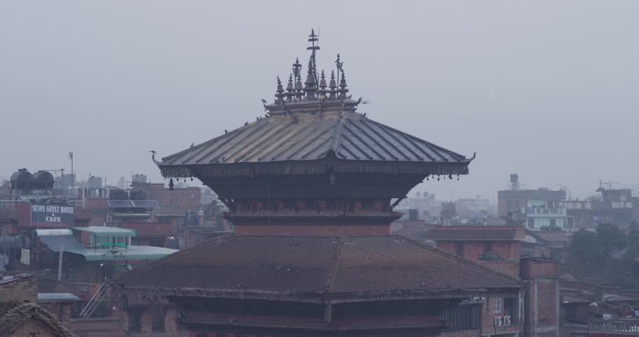 Beautiful ancient Nepali architecture in Bhaktapur Nepal. Shot on Red Scarlet.