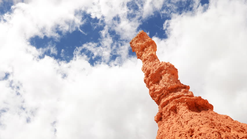 4K Time lapse footage of cloudscape over hoodoos in Bryce Canyon National Park, Utah
