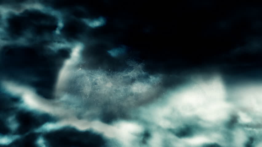 Heavy clouds revealing a bright shining fullmoon on a dark night / HD1080 /