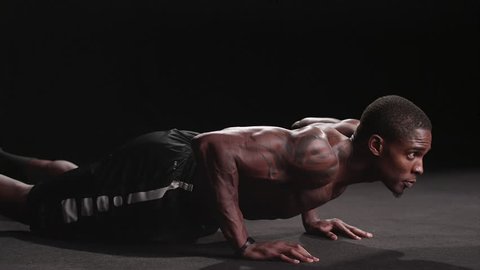 Shirtless Man Doing Pushups On Kettlebell Stock Photo 1938856084 ...