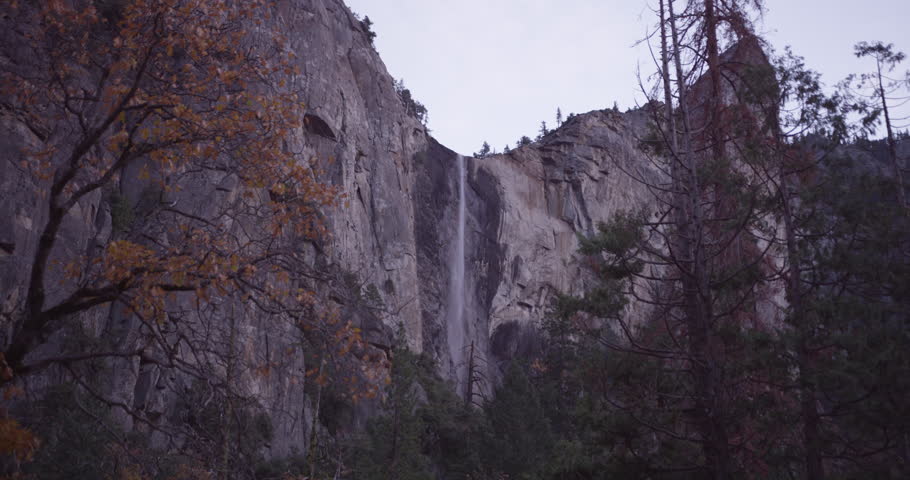Time lapse of Bridalveil Falls Rock in Yosemite National Park, California. This park is visited by over 3.7 million tourists yearly. Shot on Red Epic.