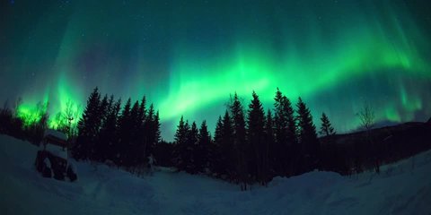 Dancing Aurora borealis in Norway. 