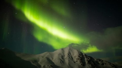 Northern Lights - Arctic mountain landscape