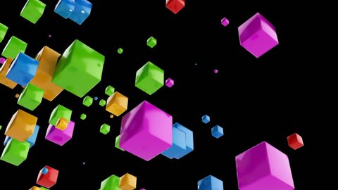 cubes moving around