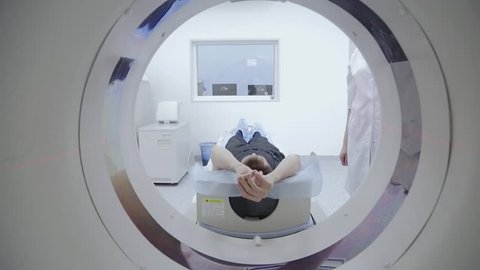 Tomograph, Patient on magnetic resonance imaging, medical examination