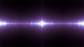 Abstract violet motion background, energy waves particles and lines. Audio spectrum glow simulation use for music and computer calculating (seamless loop).