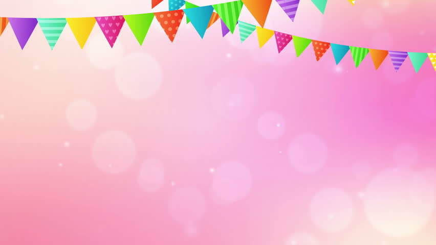 Birthday Loop Background Animation with Stock Footage 