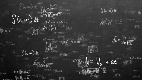 Chemical Mathematical Equations Wall Room Background Stock Footage ...