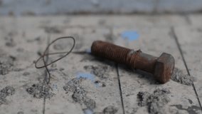 Old rusty bolt