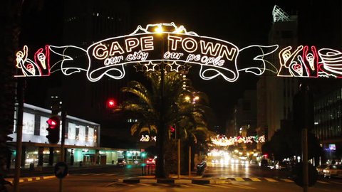 Cape Town holiday decorations. Shot in 1080p HD in Cape Town, South Africa.