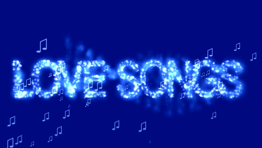LOVE SONGS abstract  blue animation background. HD Resolution