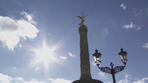 Berlin Victory Column Siegessaeule in Berlin Germany. Iconic Democracy Symbol