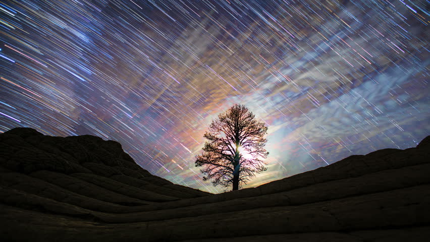 4k Star Trails Rainbow Night Stock Footage Video (100% Royalty-free ...