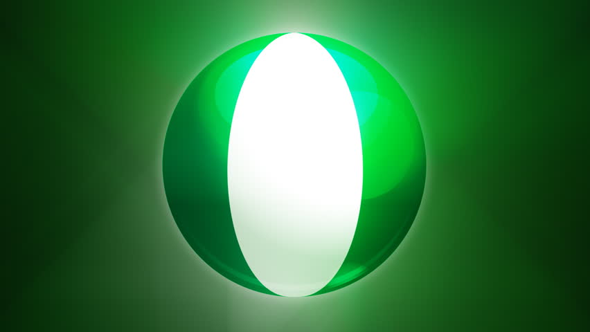 Nigeria flag spinning globe with shining lights - loop 