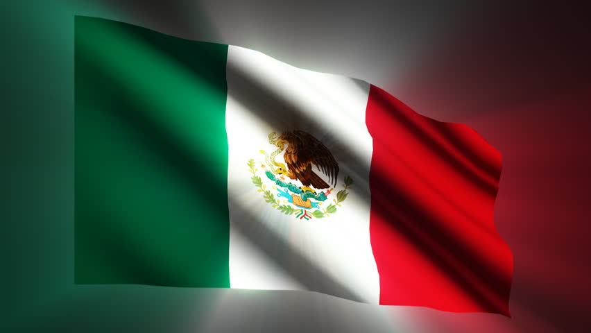 Mexican shining waving flag - loop  