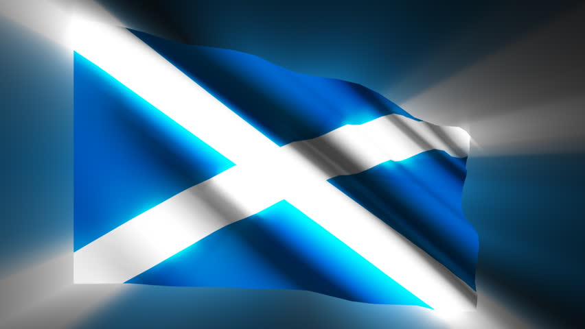 Scotland shining waving flag - loop  