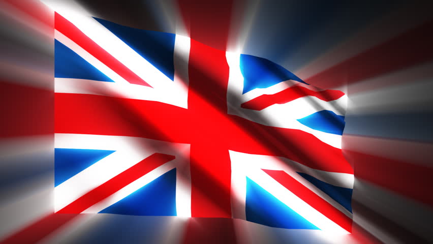 United Kingdom shining waving flag - loop  