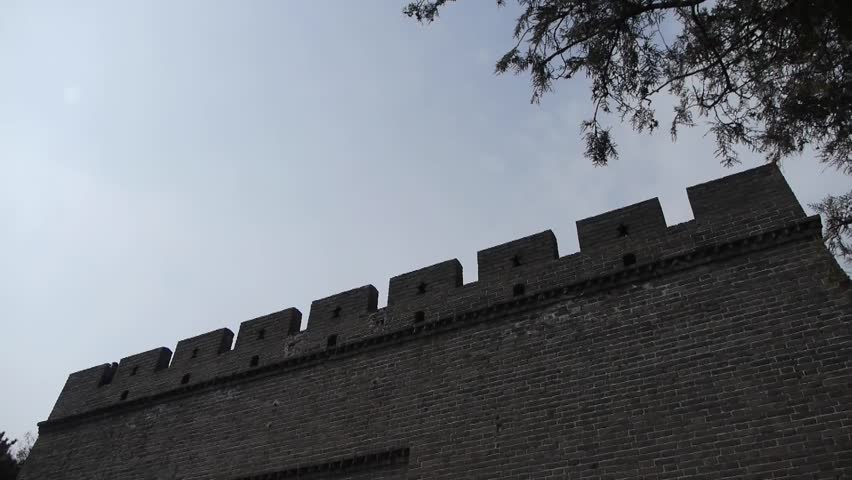 Ancient city Great Wall texture.roof of Forbidden City palace.Weathering of masonry. gh2_05725