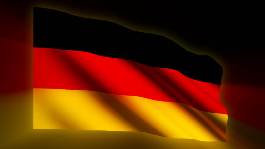Germany  shining waving flag - loop 