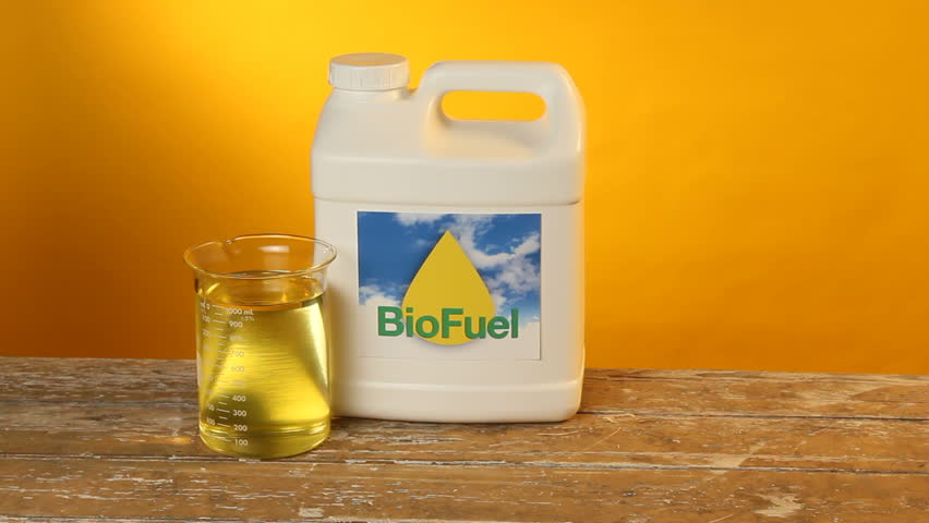 biofuel collection container corn finished fuel materials placed raw soybeans