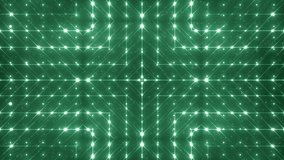 Fractal green kaleidoscopic background. Background motion with fractal design. Disco spectrum lights concert spot bulb. More sets footage  in my portfolio.