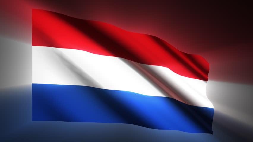 Netherlands shining waving flag - loop 