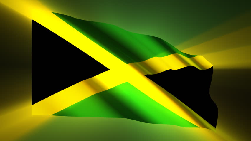Jamaica shining waving flag - loop 