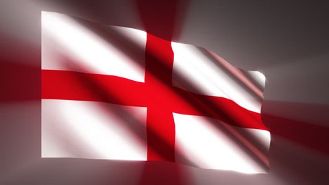 England shining waving flag - loop 