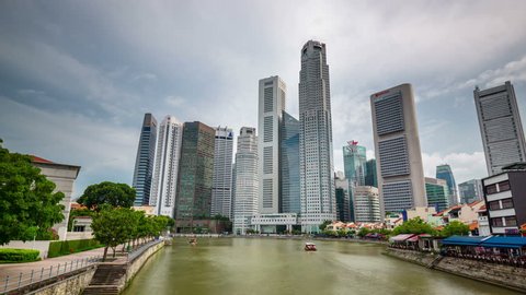 day light singapore downtown gulf 4k time lapse