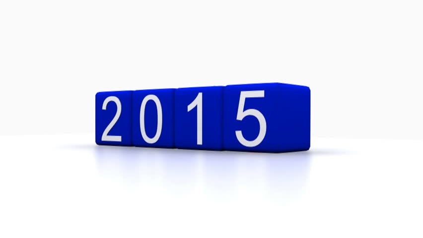Video 3d animation - dice with new year 2016 