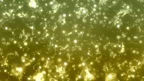 Abstract gold background with smoke and particles. The sparkling fiery particles  in slow motion, abstract blurry background. Seamless loop. look more options and sets footage  in my portfolio.
